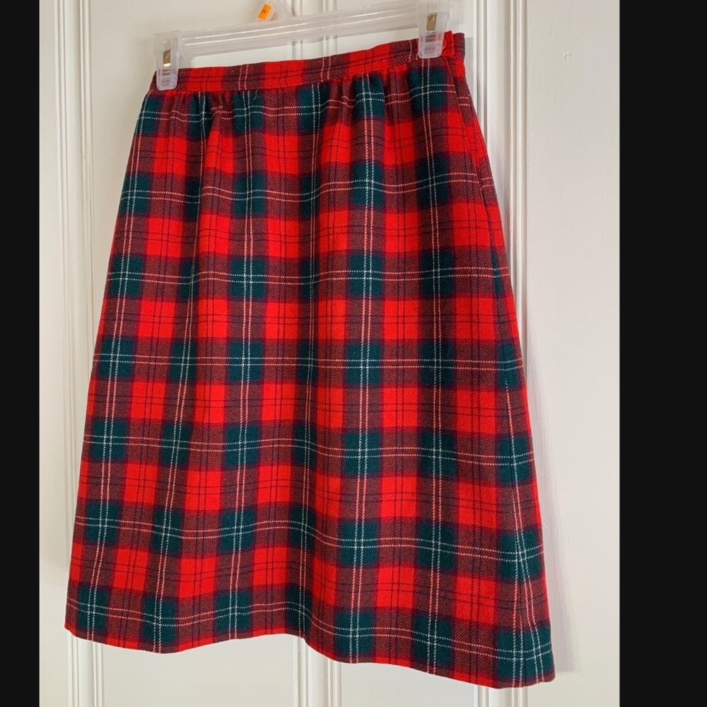 Vintage Pendleton Tartan Virgin Wool Pencil Skirt